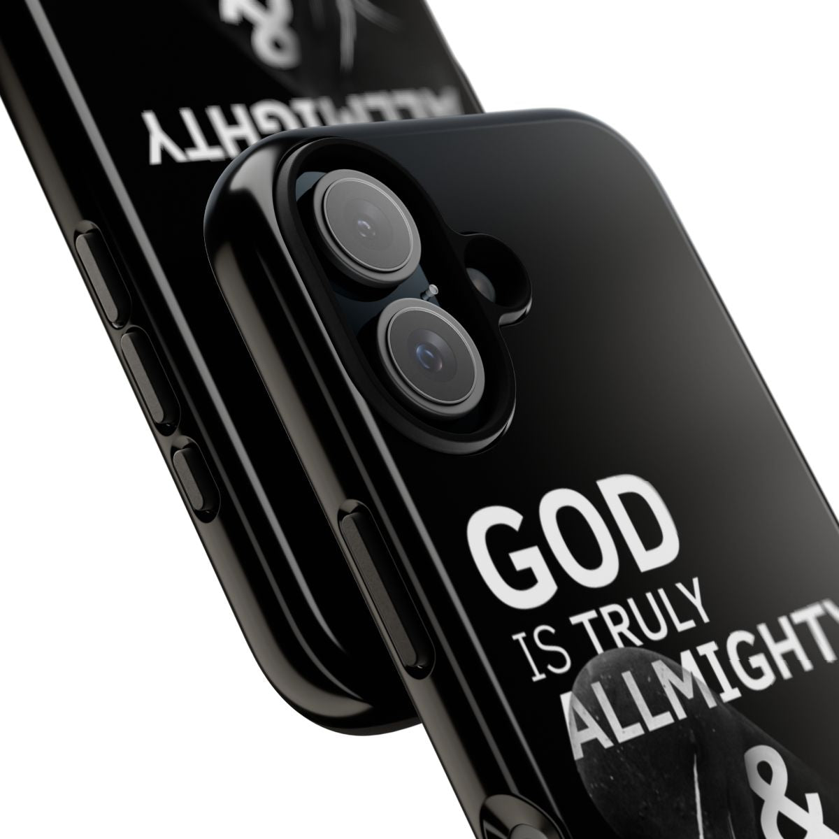 Black Christian Phone Case – GOD is Truly Almighty & Unbeatable | Faith Wrap - Faith Wrap
