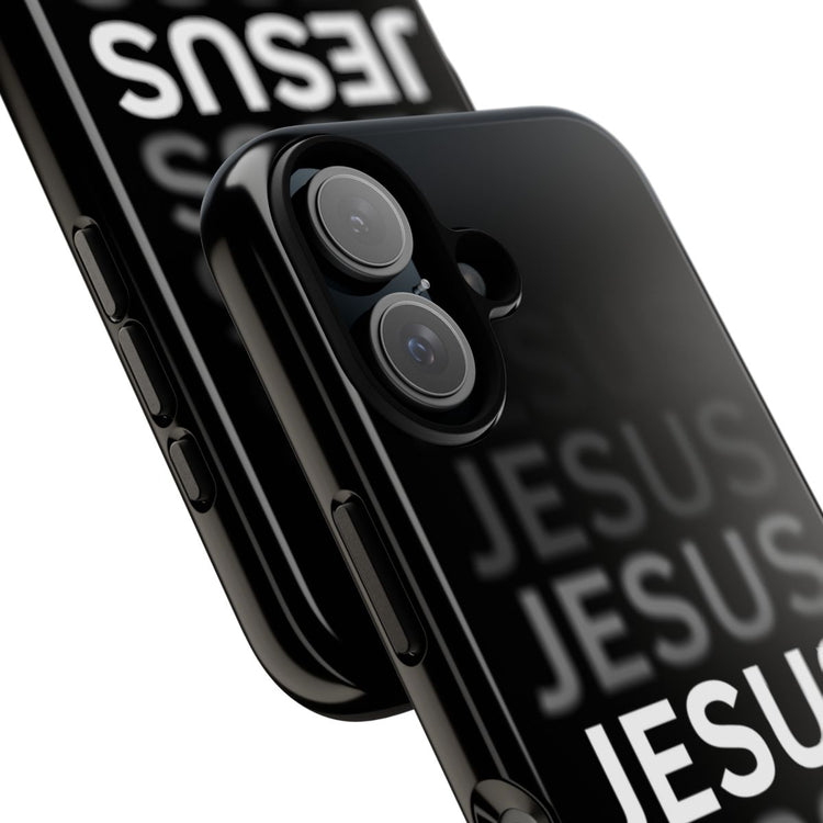 Black Christian Phone Case – JESUS Bold Design | Faith Wrap - Faith Wrap