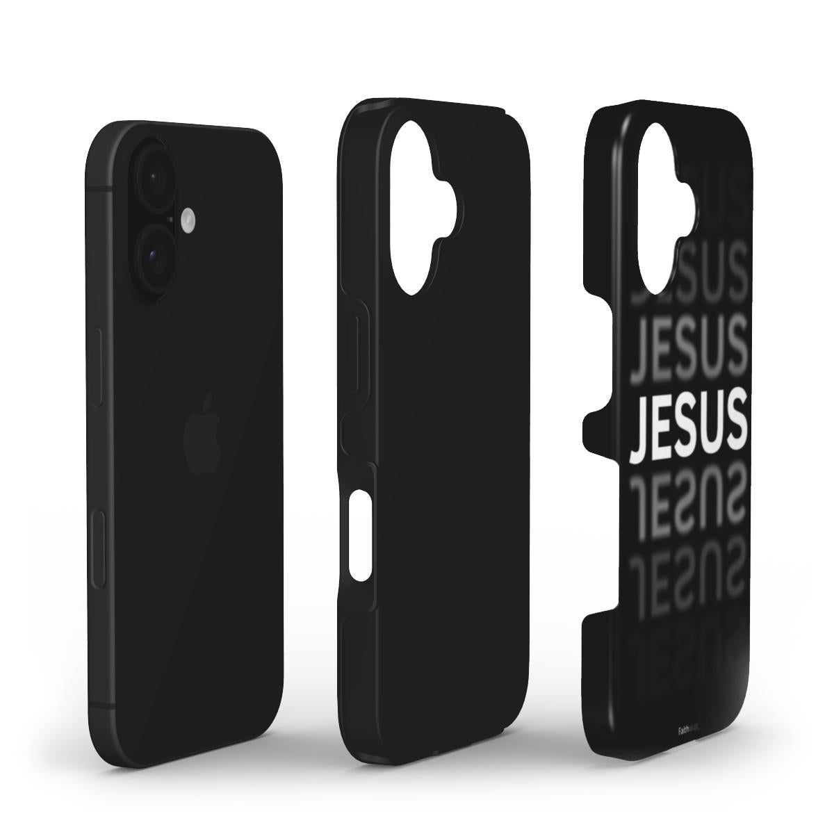 Black Christian Phone Case – JESUS Bold Design | Faith Wrap - Faith Wrap