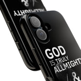 Black Christian Phone Case – GOD is Truly Almighty & Unbeatable | Faith Wrap - Faith Wrap
