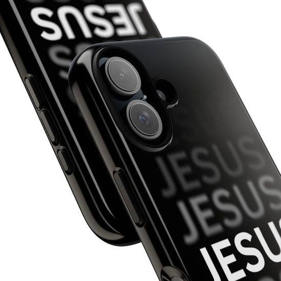 Black Christian Phone Case – JESUS Bold Design | Faith Wrap - Faith Wrap